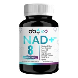 Oby Nad+ Resveratrol Potenciado 8 Ingred Nicotinamida Ribosa