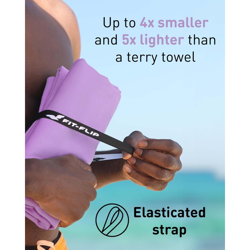 Fit-Flip Swimming towel - fast drying microfibre beach towel -