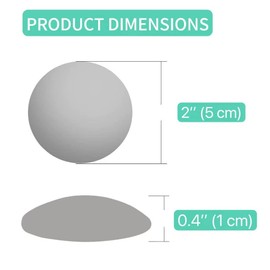 6Pcs 2'' Door Stoppers Wall Protector - Round Silicone Door Knobs Guard Wall Shield - Self Adhesive Door Handle Bumper Silencer for Walls(White, Gray, Black)