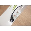 UNITEC 3-Way Table Socket, Socket Strip, 1.4 m, White
