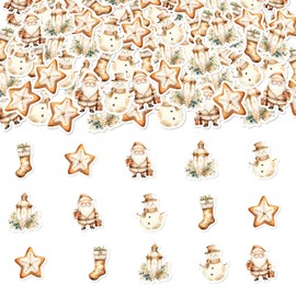 200Pcs Christmas Boho Bohemian Confetti Vintage Snow Christmas Candy Tree Pattern Boho Christmas Table Decorations Retro Boho Confetti for Christmas Holiday New Year Eve Table Decoration Supplies