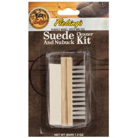Fiebing's Suede Shoe Cleaner Kit (2 Pack) - Includes Nylon Bristle Brush & Dry Cleaning Bar for Suede & Nubuck - Color Safe Stain Eraser Restore Nap Finishes on Suede Shoes, Boots, Jackets, Couch