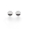 DUR Jewellery Stud Earrings Beach Waves 2.0 Lava Sand Silver