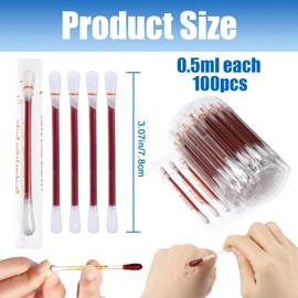 Iodine Swabs, Cotton Swab Iodophor Skin Disinfection Swab Individually Wrapped,100 Pcs Disposable Iodine Swabs, Iodine Swabs Individually Wrapped for Nose Care, Disinfection Wound, Outdoor Supplies