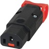IEC Lock+ PA130100BK Straight The World's First Locking Rewireable IEC320-C13