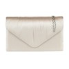 Girly Handbags Women's Satin Pleated Clutch Bag, neon yellow