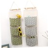 Ciieeo Hanging Storage Organizer Cotton Linen Wall Bag for Clothes