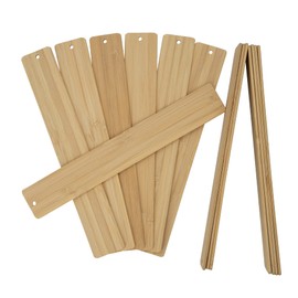 TFoRibbon Blank Bamboo Bookmark Engraving Bamboo Blanks Bookmarks Unfinished Wood Hanging Tags 20 Pcs (Length:7.8 Inch)