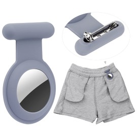 Hidden Airtag GPS Tracker, Airtag for Kids, Elderly, Pets, Clothes, Safer than Airtag Watch, Airtag Keychain and Airtag Necklace.(Grey)