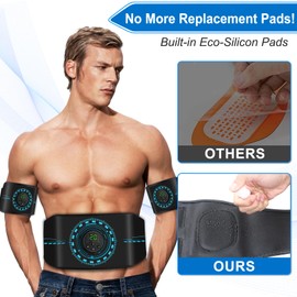 ABS Stimulator Muscle Toner, AB Machine for Abdomen/Arm/Leg, Muscle Stimulator for Muscle Growth, Ab Toning Belt Muscle Stimulator for Men and Women 3 Pack