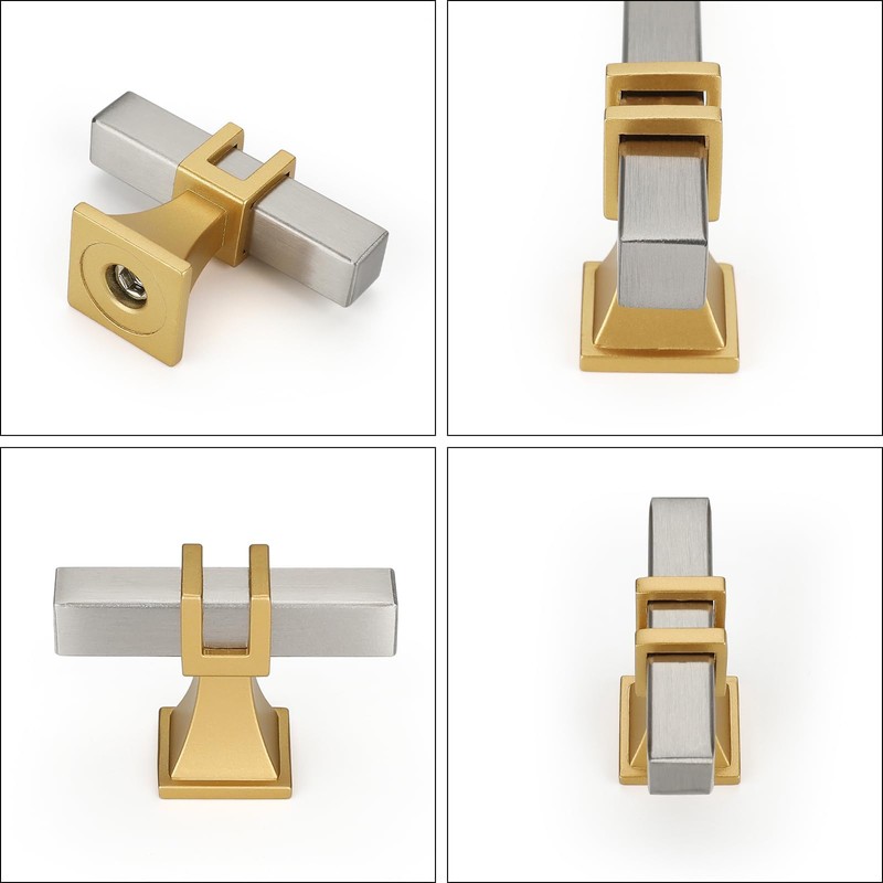 Lepatape 10 Pack Cabinet Knobs Brushed Nickel Drawer Knobs -