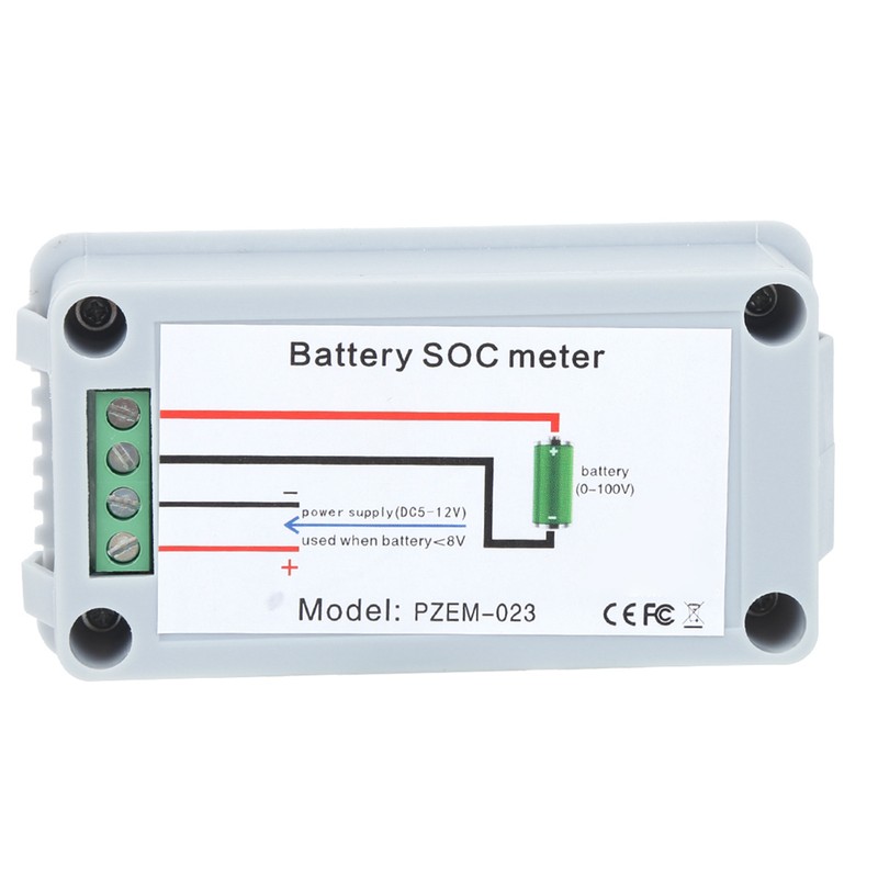 Battery Capacity Indicator LCD Digital Display Voltmeter Power Tester 0~100V