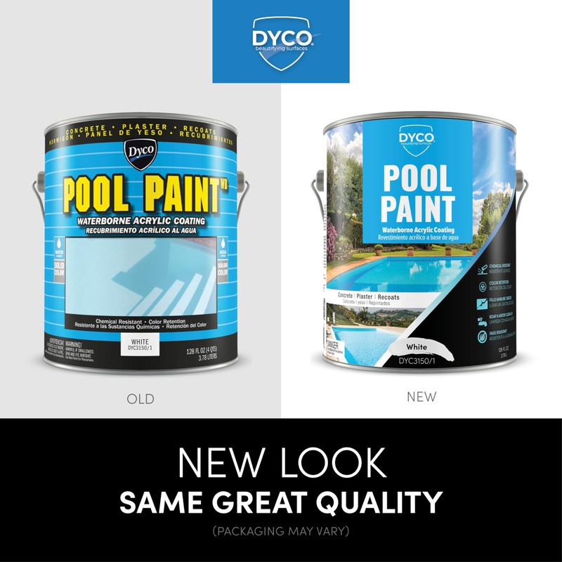 Dyco Waterborne Acrylic Pool Paint, Resistant to UV, Water, Salt,