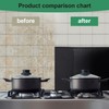 Black Large 4 Sided Splatter Guard for Frying Stove Top,Oil
