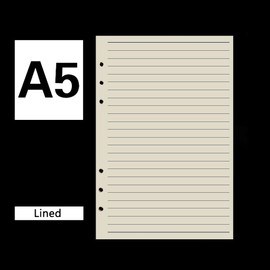 A5 Refills Paper, 800 Pages/400 Sheets Refill Pad, Insert Ruled Lined Paper, 6 Hole Loose Leaf Punched Paper Refill For Diary, Notebook (Lined(A5)