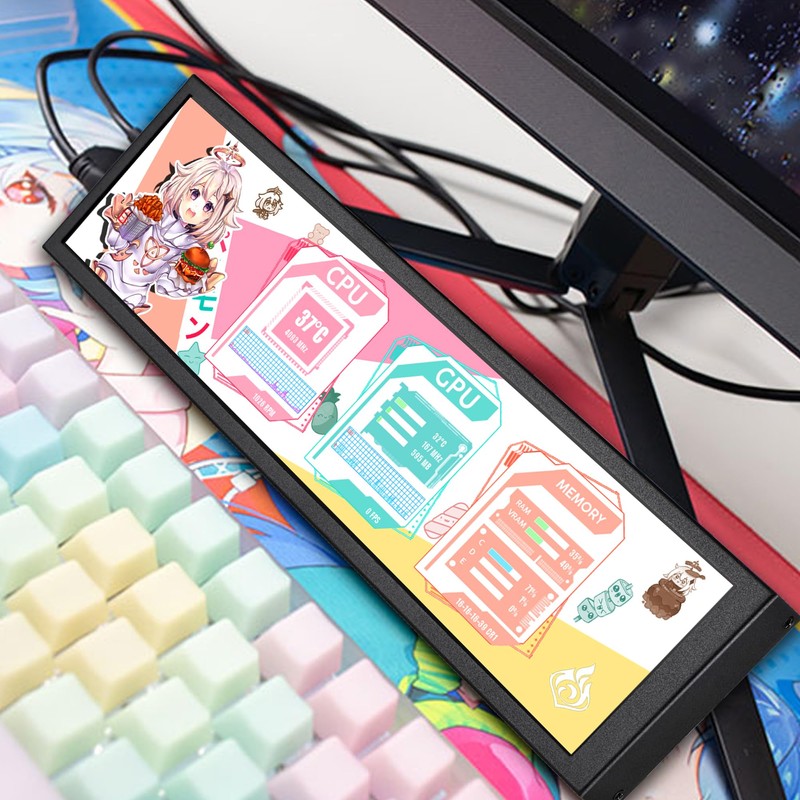 wisecoco 8.8 Inch Computer Secondary Screen CPU Temperature Monitor with