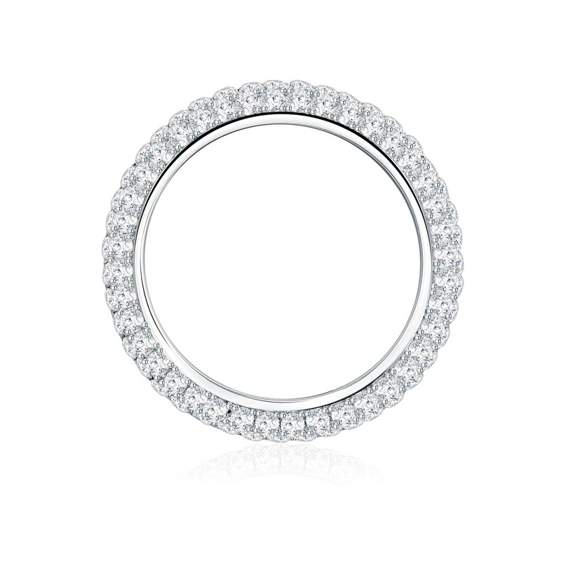 Trilani Women's pavé ring made of 925 sterling silver with