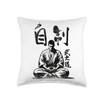 T-ShirtManiak Bushido Kanji self-Control Meditation Japan Samurai Throw Pillow, 16x16,