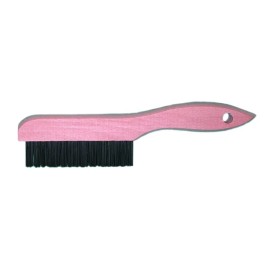 Magnolia 4-S Wire Scratch Brush w/ Shoe Handle, Round Carbon Steel Bristles
