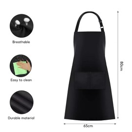 SJDOFU Apron, 2 Pack Chef Apron, Aprons with 2 Pockets for Home Kitchen Restaurant House