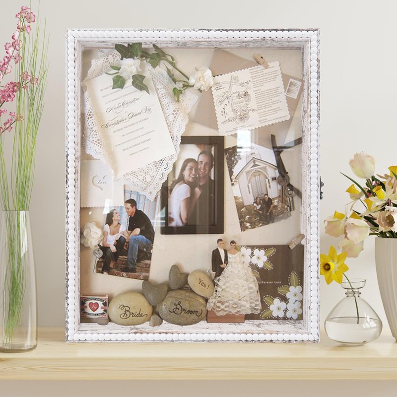 Hodeframe 13x16 Wedding Shadow Box Display Case with Door -