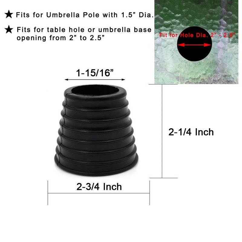 DGQ Patio Umbrella Cone Umbrella Wedge Plug for Patio Table