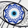 JZK Evil Eye black dream catcher, blue feather dream catcher