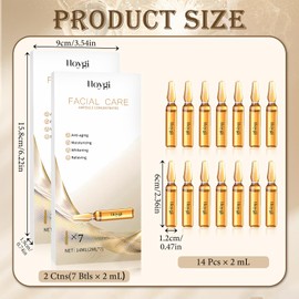 Hyaluronic Serum Ampoules Face, Serum Ampoules for the Face, with Niacinamide and Centella, Ampoule Concentrates, Face Care, Fast Absorbent, Suitable for All Skin Types, Pack of 2