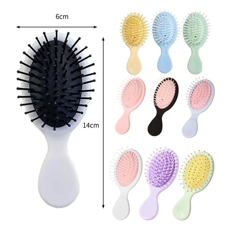 10 Mini Cepillos Peines Cabello De Peluquer Para Desenredar