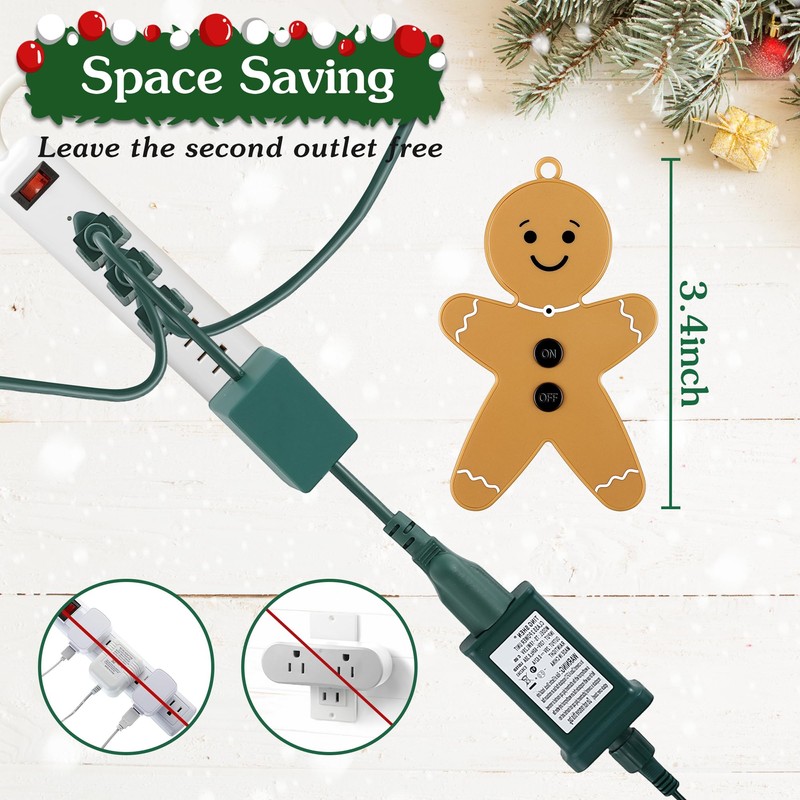 Enhon Wireless Remote Switch for Christmas Tree Lights, Works Up