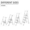 Aluminium Design Folding Stepladder 4-Step White Household Ladder