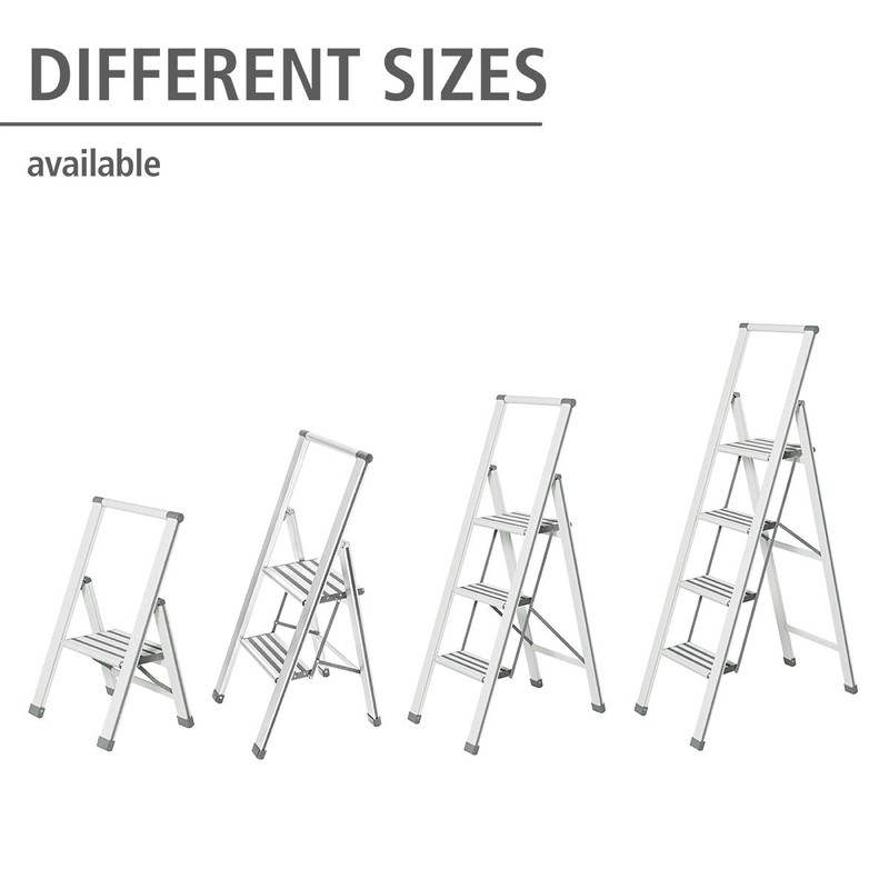 Aluminium Design Folding Stepladder 4-Step White Household Ladder