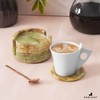 Marble Coasters Set of 6 Green Onyx 3.5 Inch Round