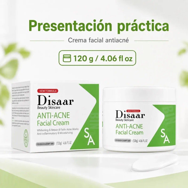 Crema Para Piel Grasa Y Imperfecciones, Antiacné Disaar, 2pz