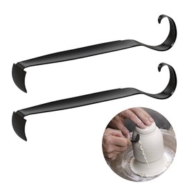 2PCS Metal Pottery Trimming Tools for Carving, Double Ended Ceramic Trimming Tool for Pottery and Clay Artists