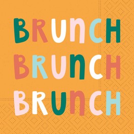 Design Design Brunch Brunch Brunch Beverage Napkin, Multicolor