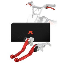 Runfarr Dirt Bike Foldable Clutch Brake Levers,Forged Pivot Handle Clutch Breakaway Lever for Dirtbike CRF300L 21-24/CRF300L Rally 21-24/CRF250L/M 12-20/CRF250 Rally 17-21-Red