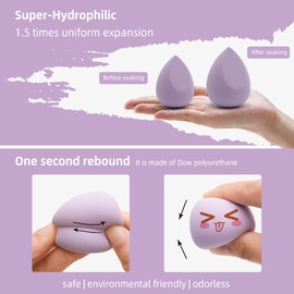 COSTICA Makeup Sponge, 8 Pcs Beauty Blender for Foundation Blending Sponge, Multi-colored Makeup Blender with Storage Box, Flawless for Liquid Cream and Powder