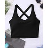 XUNYU Women Longline Sports Bra Strappy Workout Tank Tops Built
