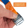 Alubox Lashing Strap with Clamping Lock 25 mm Wide Orange