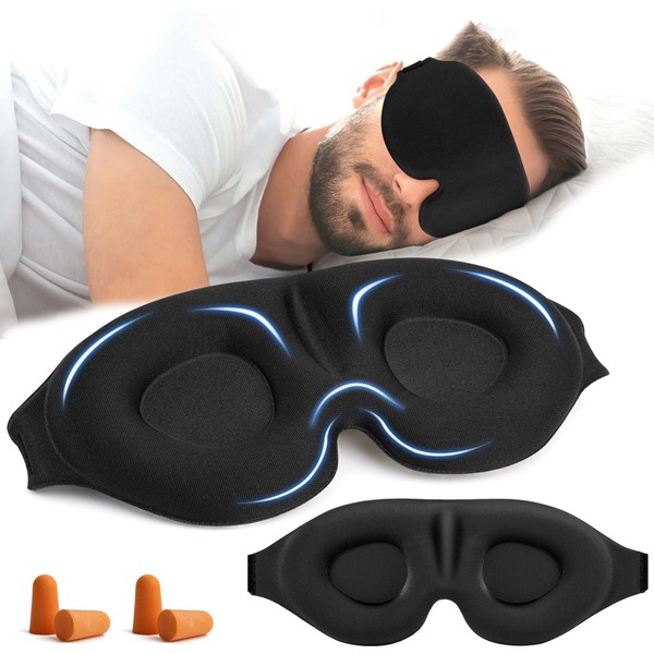2 Stück 3D Schlafmaske für Herren und Frauen, Augenmaske Schlafmaske
