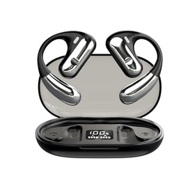 Auriculares Bluetooth 5.3 | Open Ear Clip de Oreja Abierta | Impermeable | Pantalla LED | 8 Horas Funcionamiento Continuo | Micrófono con Cancelación de Ruido | Audifonos para Correr
