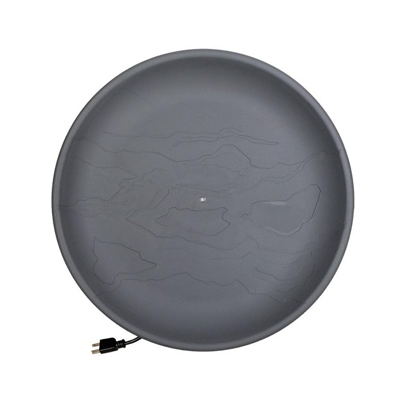 Wild Bird Lover's Heated Bird Bath w/Deck Rail Brackets, 20"