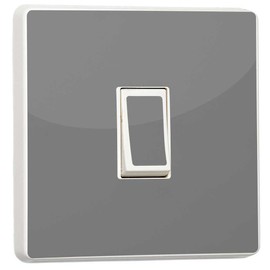 Plain Silver Light Switch Sticker Home Decorative Accessories Vinyl Cover Skin Decal by stika.co