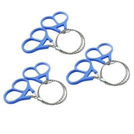 Auvotuis 3 Pcs Stainless Steel Survival Wire Saw 21.65 Inch, Garrote Wire Cable Saw String Saw, Emergency Pocket Saw Rope Saw Hand Tool for Wood Cutting Hiking Hunting