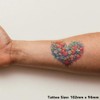 'Forget Me Not Heart' Temporary Tattoo - Water Resistant, Skin-Safe,