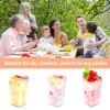 EASERCY Mini Plastic Dessert Cups with Lids 50 Pack 3oz