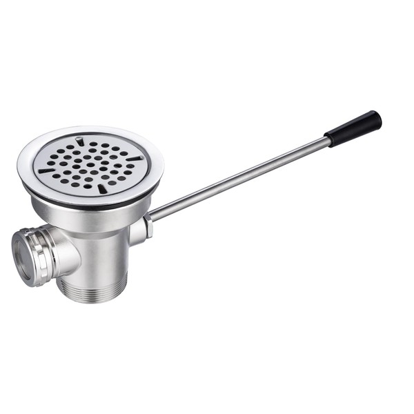 Sepaitek 3-1/2" Commercial Sink Drain with Straight Lever Handle, Waste