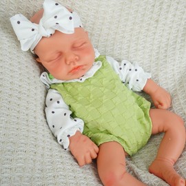 Girl 12.2 Inch, Full Silicone Baby Doll, Realistic Baby Dolls, Realistic Veins & Sleeping Pose, Not Vinyl, Reborn Baby Dolls Silicone Full Body, Gift Set