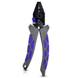 Crimping Tool Pliers with Cutter, Portable Wire Crimper Tool Effort-Saving Fishing Crimping Pliers High Carbon Steel Fishing Pliers Wire Cutters Terminal Wire Crimp Tool